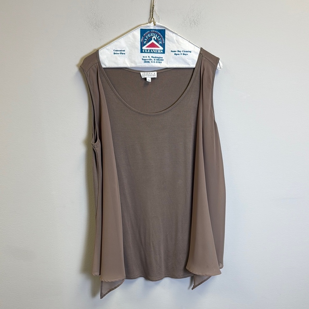 Joseph A. Size M Women's Brown Sleeveless Top